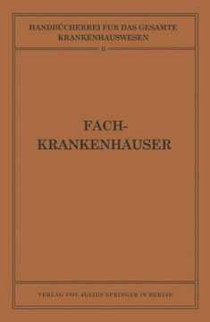 portada Fachkrankenhäuser (Handbücherei für das Gesamte Krankenhauswesen) (German Edition)