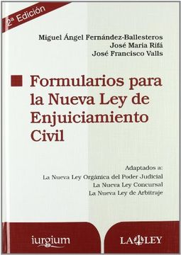 portada formularios para la nueva ley de enjuiciamiento civil (in Spanish)