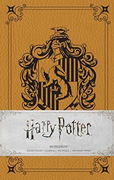 portada Harry Potter: Hufflepuff Ruled Pocket Journal (Insights Journals) 