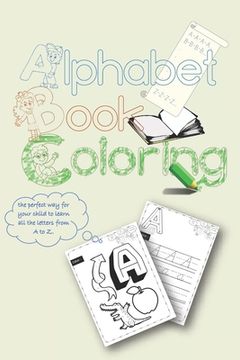 portada ABC coloring book: high-quality black&white Alphabet coloring book for Toddlers (en Inglés)