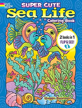 portada Super Cute sea Life Coloring Book (en Inglés)