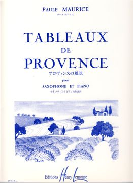 portada Maurice - Tableaux de Provence Para Saxofon mib y Piano