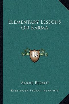 portada elementary lessons on karma (en Inglés)