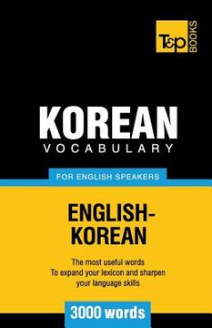 portada Korean vocabulary for English speakers - 3000 words (in English)