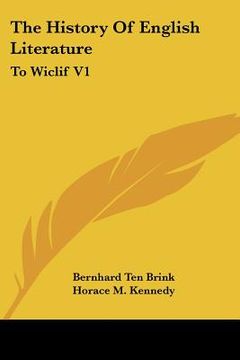 portada the history of english literature: to wiclif v1