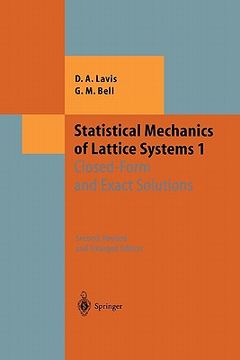 portada statistical mechanics of lattice systems: volume 1: closed-form and exact solutions