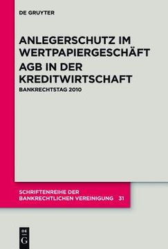 portada Anlegerschutz im Wertpapiergeschã Â¤Ft. Agb in der Kreditwirtschaft (Schriftenreihe der Bankrechtlichen Vereinigung) (German Edition) [Hardcover ] (en Alemán)