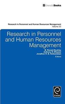 portada Research in Personnel and Human Resources Management (Research in Personnel and Human Resources Management, 33) 