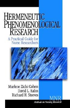 portada hermeneutic phenomenological research: a practical guide for nurse researchers (in English)