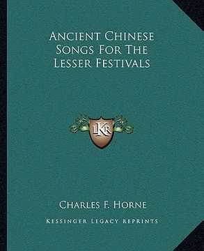 portada ancient chinese songs for the lesser festivals