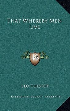 portada that whereby men live (en Inglés)