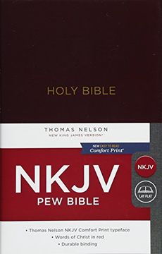 portada Nkjv, pew Bible, Hardcover, Burgundy, red Letter Edition (en Inglés)