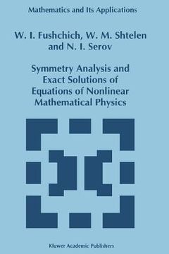 portada symmetry analysis and exact solutions of equations of nonlinear mathematical physics