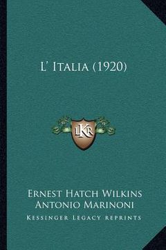 portada l' italia (1920) (en Inglés)