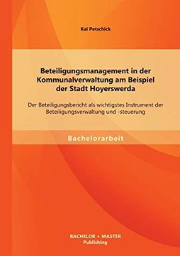 portada Beteiligungsmanagement in der Kommunalverwaltung am Beispiel der Stadt Hoyerswerda (in German)