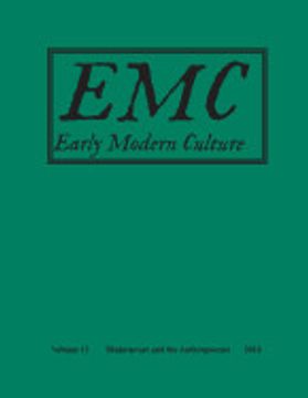 portada Early Modern Culture: Vol. 13 (en Inglés)