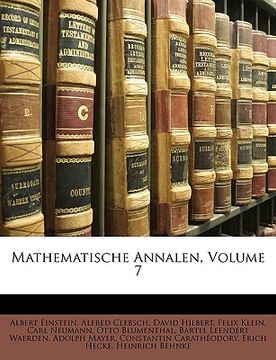 portada mathematische annalen, volume 7 (in English)