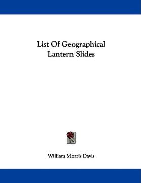 portada list of geographical lantern slides (en Inglés)