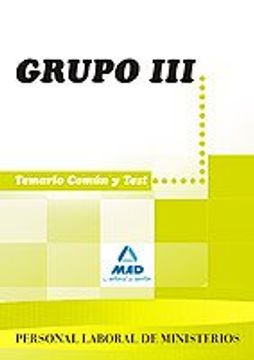 portada personal laboral ministerios. grupo iii. temario común y test