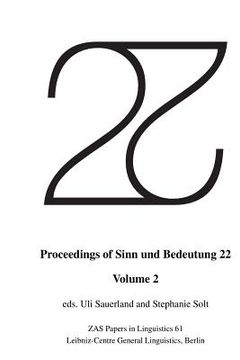 portada Proceedings of Sinn und Bedeutung 22: Volume 2 (en Inglés)