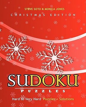 portada sudoku puzzles - christmas edition, hard to very hard