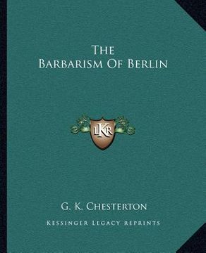 portada the barbarism of berlin (en Inglés)