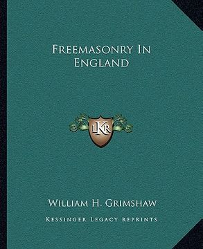 portada freemasonry in england (en Inglés)