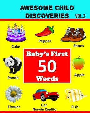 portada Awesome Child Discoveries: Baby's First 50 Words (en Inglés)
