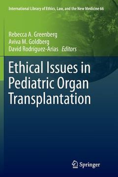 portada Ethical Issues in Pediatric Organ Transplantation (en Inglés)