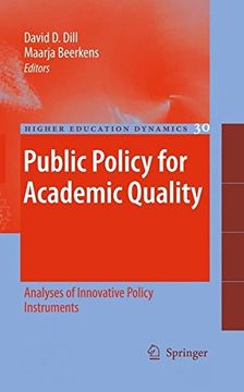 portada public policy for academic quality: analyses of innovative policy instruments (en Inglés)