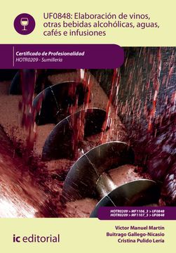 portada Elaboración de Vinos, Otras Bebidas Alcohólicas, Aguas, Cafés e Infusiones. Hotr0209 - Sumillería