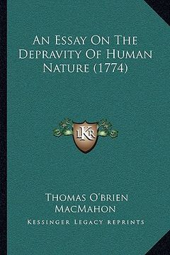 portada an essay on the depravity of human nature (1774) (en Inglés)