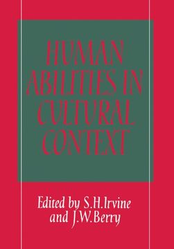portada Human Abilities in Cultural Context (en Inglés)