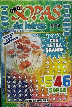 TODO SOPA DE LETRAS N° 24 546 ORO SOPAS GIGANTE CON SOPAS CON NUMEROS