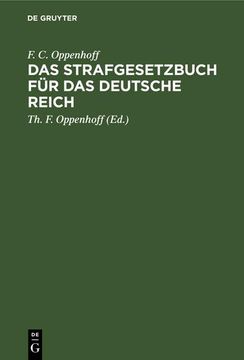 portada Das Strafgesetzbuch für das Deutsche Reich (en Alemán)