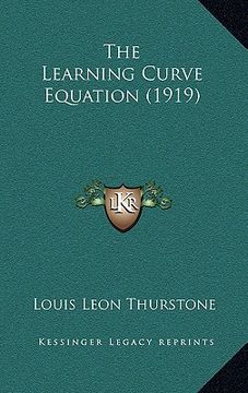 portada the learning curve equation (1919) (en Inglés)