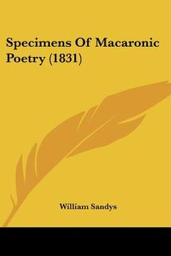 portada specimens of macaronic poetry (1831) (en Inglés)