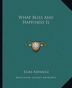 portada what bliss and happiness is (in English)
