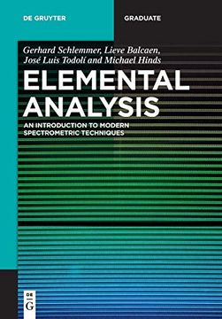 portada Elemental Analysis: An Introduction to Modern Spectrometric Techniques (de Gruyter Textbook) (en Inglés)
