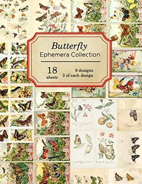 portada Butterfly Ephemera Collection: 18 Sheets - 9 Designs - 2 of Each Design: 3 (Vintage Ephemera Collection) (in English)
