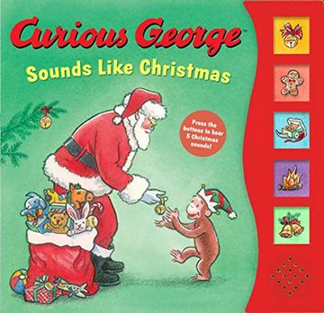 portada Curious George Sounds Like Christmas Sound Book (en Inglés)