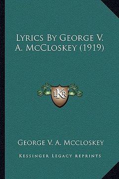 portada lyrics by george v. a. mccloskey (1919) (in English)