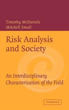 portada Risk Analysis and Society: An Interdisciplinary Characterization of the Field (en Inglés)