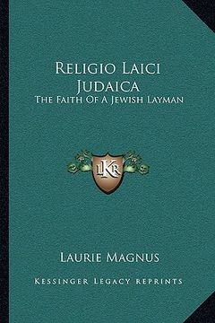 portada religio laici judaica: the faith of a jewish layman (in English)