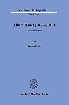 portada Albert Hanel (1833-1918): Wirken Und Werk (in German)