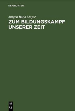 portada Zum Bildungskampf Unserer Zeit (in German)