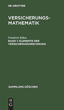 portada Elemente der Versicherungsrechnung (in German)