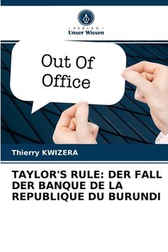 portada Taylor's Rule: Der Fall Der Banque de la Republique Du Burundi (en Alemán)