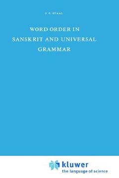 portada word order in sanskrit and universal grammar