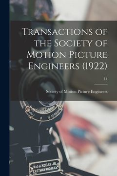 portada Transactions of the Society of Motion Picture Engineers (1922); 14